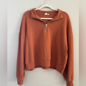 GAP Women's Copper Half-Zip Sweatshirt